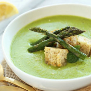 Creamy Asparagus and Pea Soup