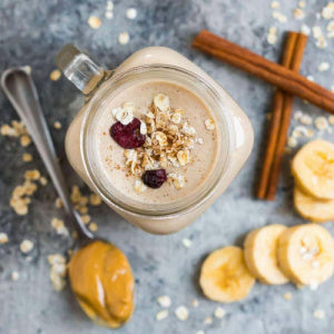 High Protein Peanutty Banana Blast - OatMeal Smoothie