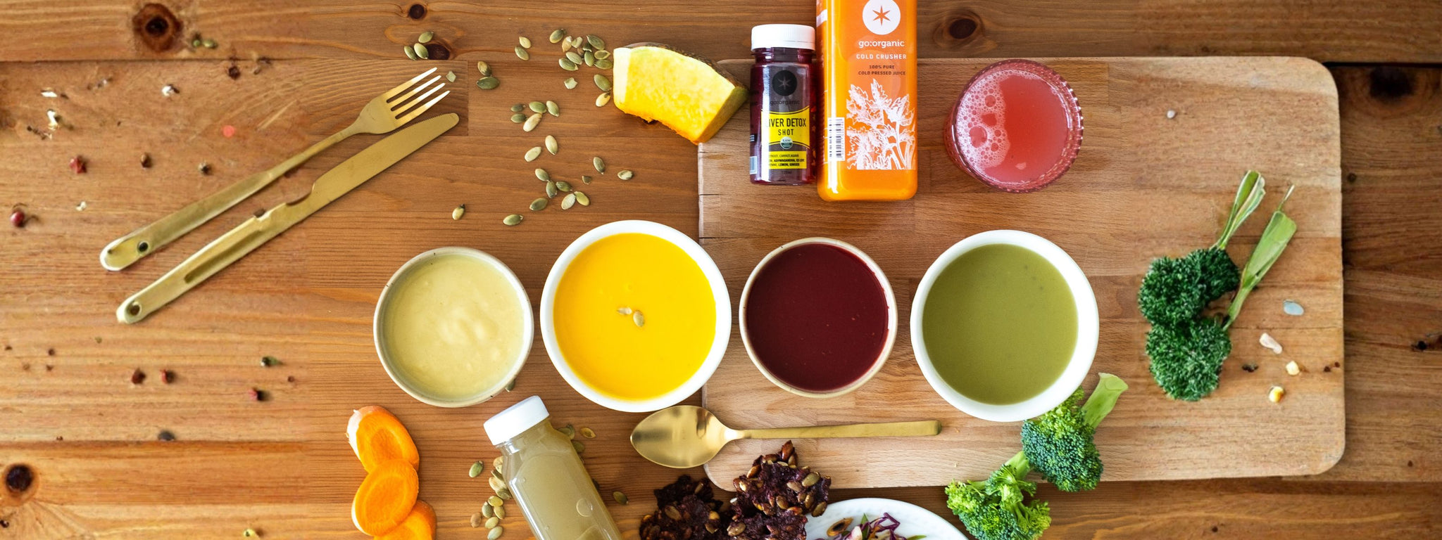 GoOrganic soups, cold-pressed juices and meal shake