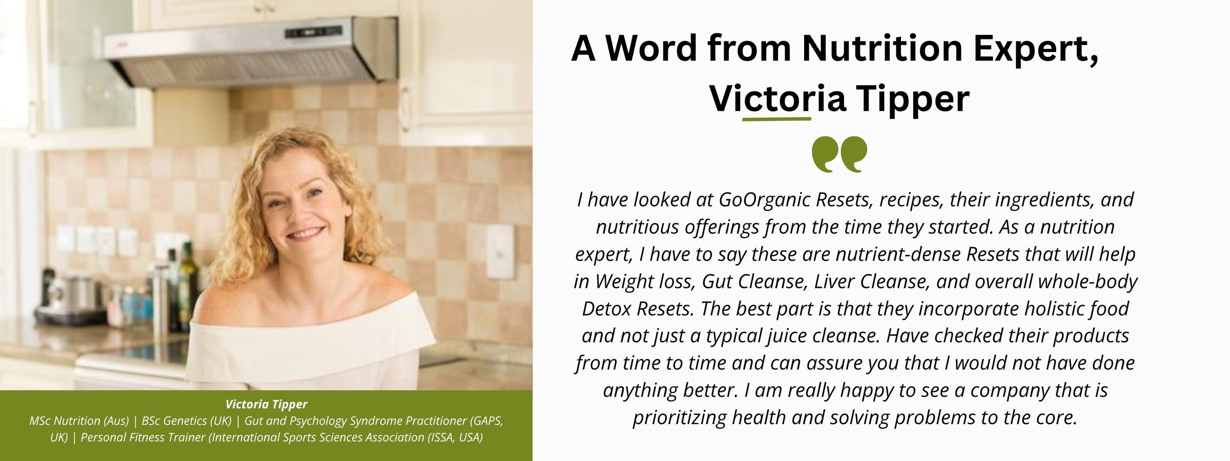 A word from nutrition expert Victoria Tipper