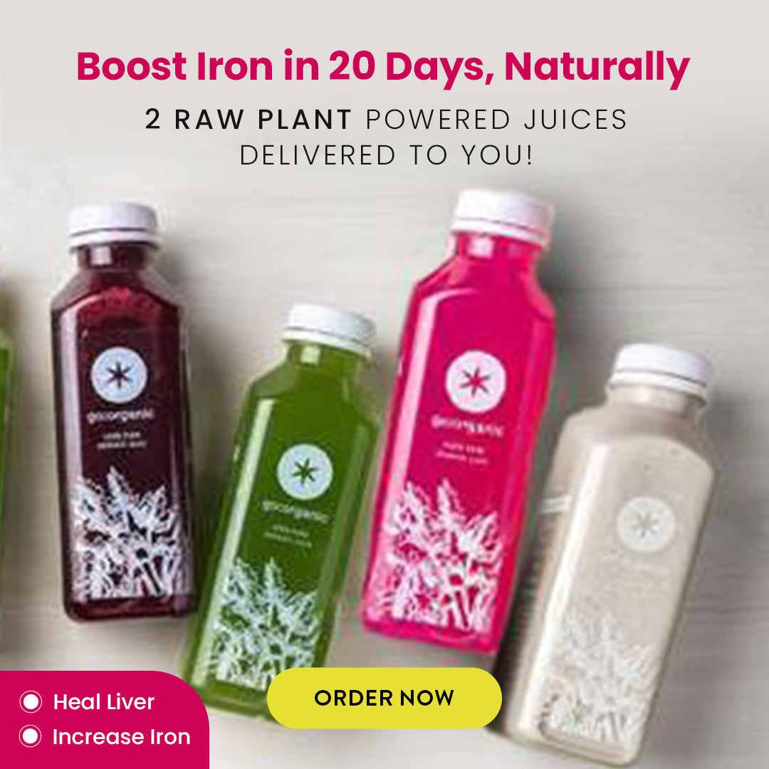 Boost Iron Naturally. 2 Iron rich juices a day.