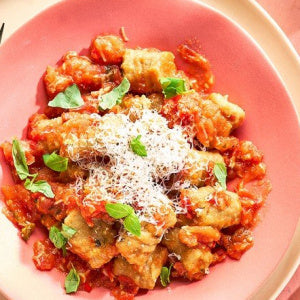 Sweet Potato Gnocchi in Pink Bechamel Sauce